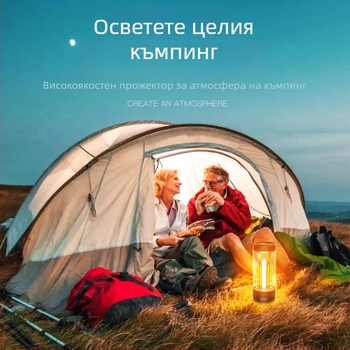 Нов три в едно къмпинг фенер: мултифункционална LED работна лампа с магнитна предупредителна светлина