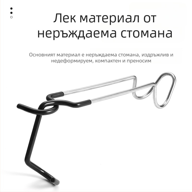 Нов клип-тип закачалка от неръждаема стомана за къмпинг лампи — мултифункционална закачалка за дрехи, чанти и мрежи за сушене