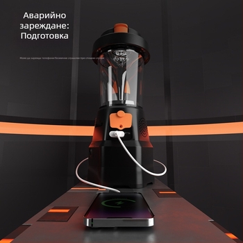 Преносима LED аварийна лампа за къмпинг с ръчно въртене за зареждане, радио и аларма