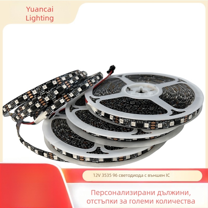 3535 RGB LED лента, 12V, ширина 8 мм, 120 светодиода, гъвкава вътрешна амбиентна светлина, димер, живот 50 000 ч