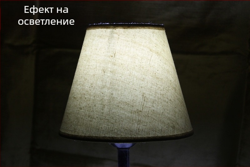 Сив ленен абажур за настолна лампа E27