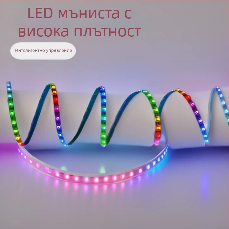 2.6mm 0807 RGB LED лента с тънка платка за автомобилна атмосфера, 5V, преливащи цветове