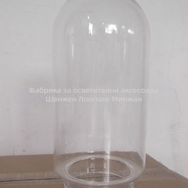 HY-2287 цилиндричен прозрачен пластмасов абажур за LED лампа тип царевица