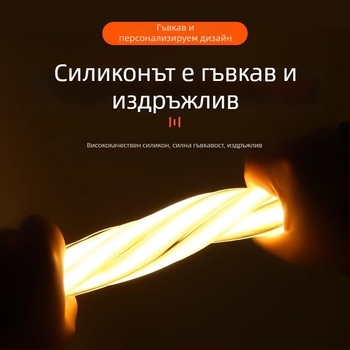 220V COB LED лента за таван, водоустойчива, самозалепваща, линейно осветление за дневна, силиконов корпус, 240 светодиода