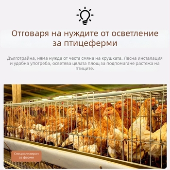 Жълта топла лампа за кокошарници, база E27, лампа за растеж на домашни птици
