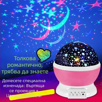Проектор за звездно небе и нощна лампа за спалня - атмосферно осветление на тавана