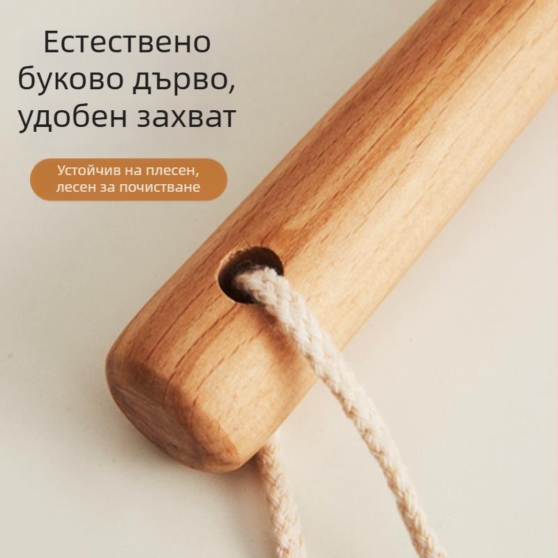 Четка за миене на съдове и тигани с дълга дръжка от кокосово влакно – не надрасква повърхности