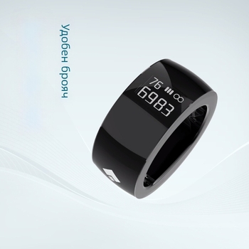 Equantu пръстен от неръждаема стомана със брояч SQ668, смарт пръстен Bluetooth