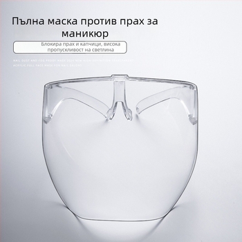 Прозрачен акрилен капак за маникюр с антизамъгляващ щит за прахозащита и премахване на лак