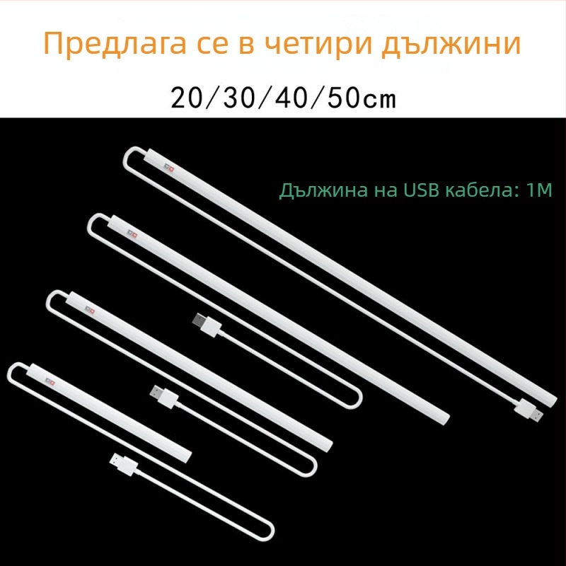 LED лампа за шкаф с датчик за движение, USB димиране, нощна лампа за спалня и гардероб с жестово управление