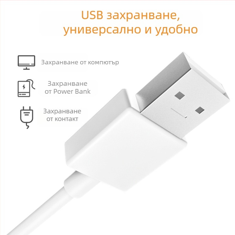 LED лампа за шкаф с датчик за движение, USB димиране, нощна лампа за спалня и гардероб с жестово управление