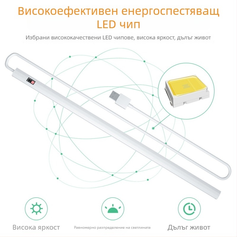 LED лампа за шкаф с датчик за движение, USB димиране, нощна лампа за спалня и гардероб с жестово управление