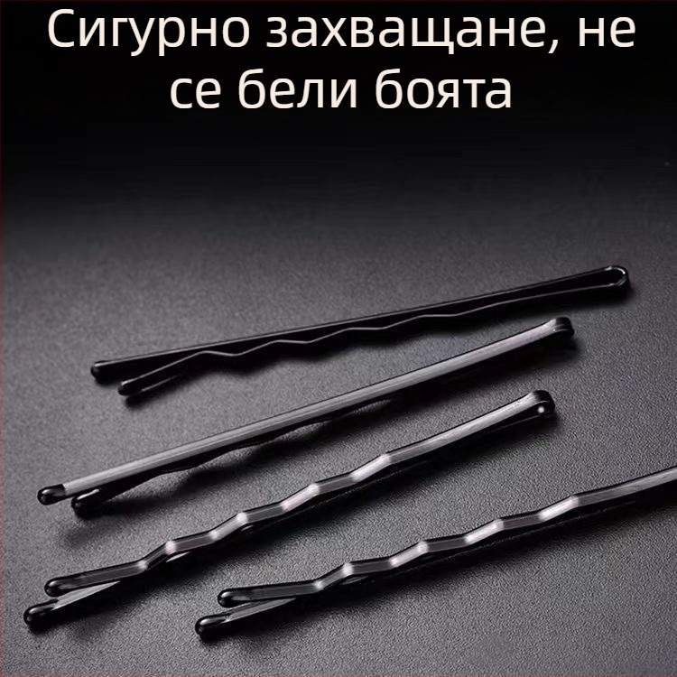 Клип за коса с една линия, за гримьори, дебел и здрав, чёлки, черен