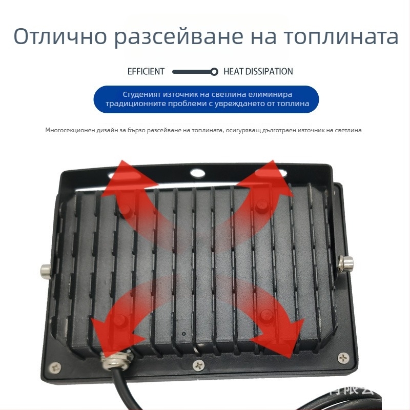 Външен водоустойчив UV прожектор, алуминиев корпус, широк диапазон на напрежение, 275 nm, IP65