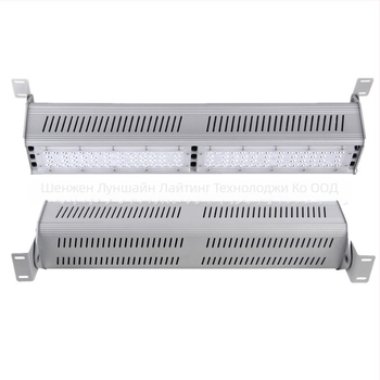 LED линеен индустриално-минен осветител, алуминиево тяло, 100W, комплект осветление