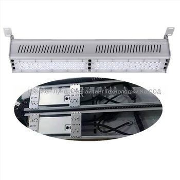 LED линеен индустриално-минен осветител, алуминиево тяло, 100W, комплект осветление