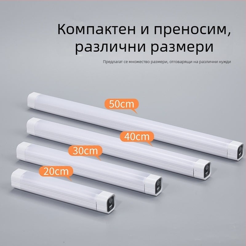 LED преносима аварийна лампа с USB зареждане, магнитно закрепване за щандове на нощни пазари