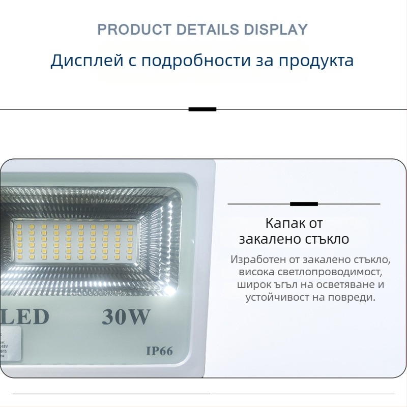 LED външен прожектор със фотосензор, ниско напрежение, 36V/48V/60V