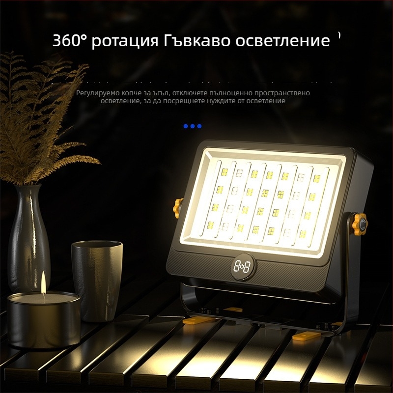 Соларен външен градински прожектор с датчик за движение, IP65 водоустойчив, 20W мултифункционално осветление.