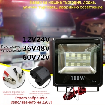 LED прожектор с ниско напрежение за външно осветление, 12-85V AC/DC, IP65, около 3000 лм, 145° лъч, алуминиево тяло, модел TGD02, за външно ползване и морски приложения