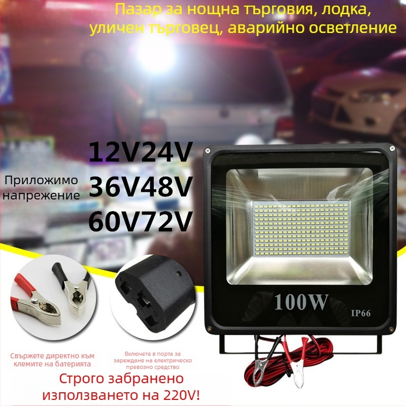 LED прожектор с ниско напрежение за външно осветление, 12-85V AC/DC, IP65, около 3000 лм, 145° лъч, алуминиево тяло, модел TGD02, за външно ползване и морски приложения