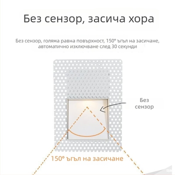 LED светлина за праг без рамка за коридори и стълбища, вградена, минималистичен дизайн