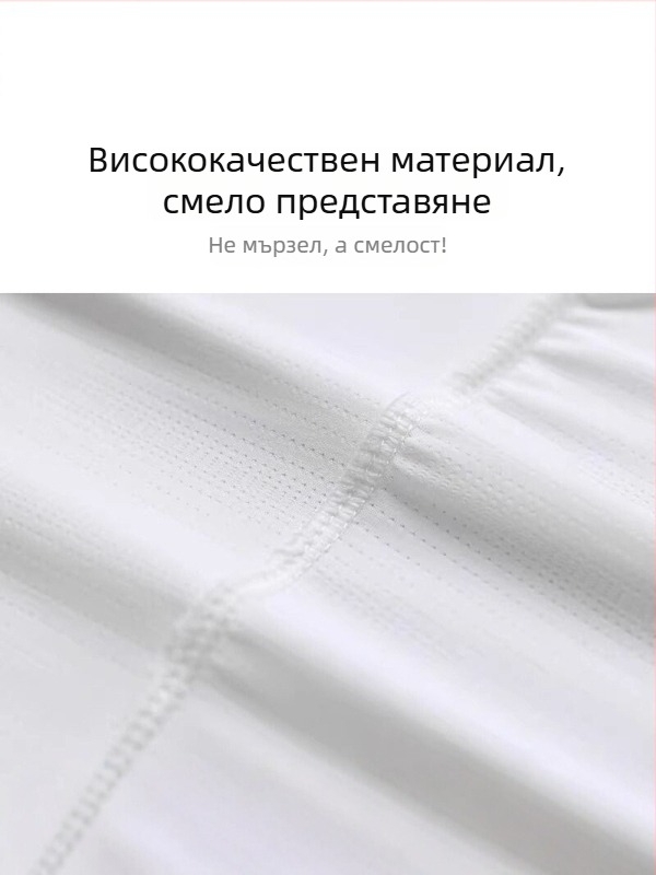 Мъжка бързосъхнеща спортна тениска с ice-silk плат от полиестер, къс ръкав, кръгло деколте, тънък силует за бягане