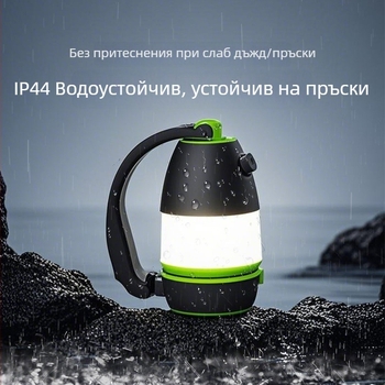 LED лампа за палатка три в едно с USB захранване и аварийно осветление