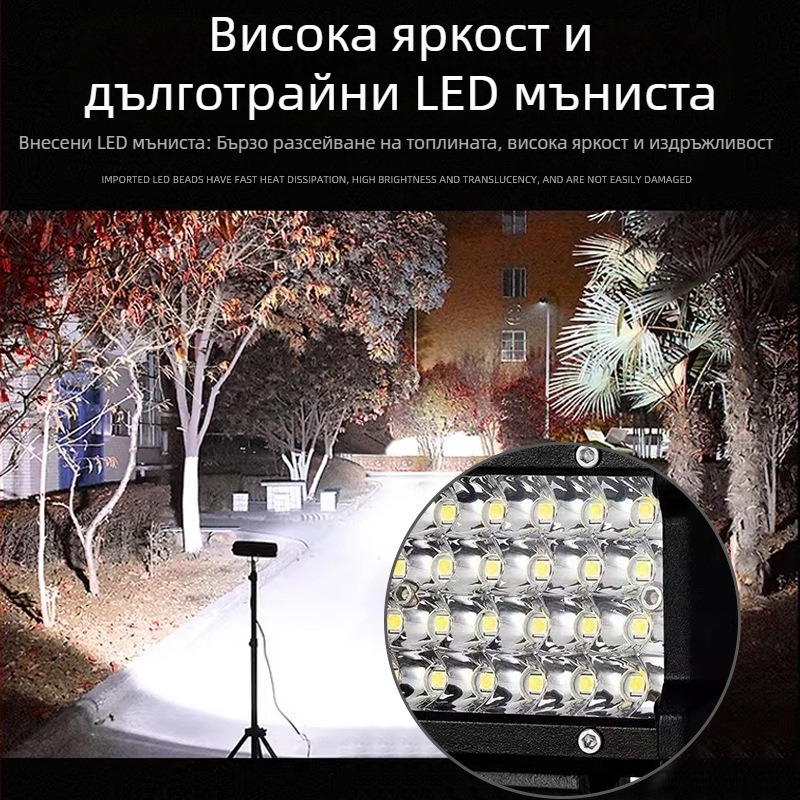 LED работна светлина, 4-инчова, 4 реда, 72W за офроуд превозни средства