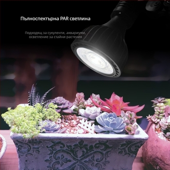 LED PAR38 растителна лампа с пълен спектър и защита на очите, 30W, E27, CRI 98, 3000K/4000K/5800K