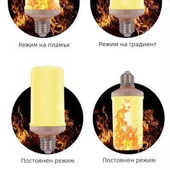 Малка LED лампа с ефект пламък – фенер с изкуствен пламък за кафене и призрачен дом