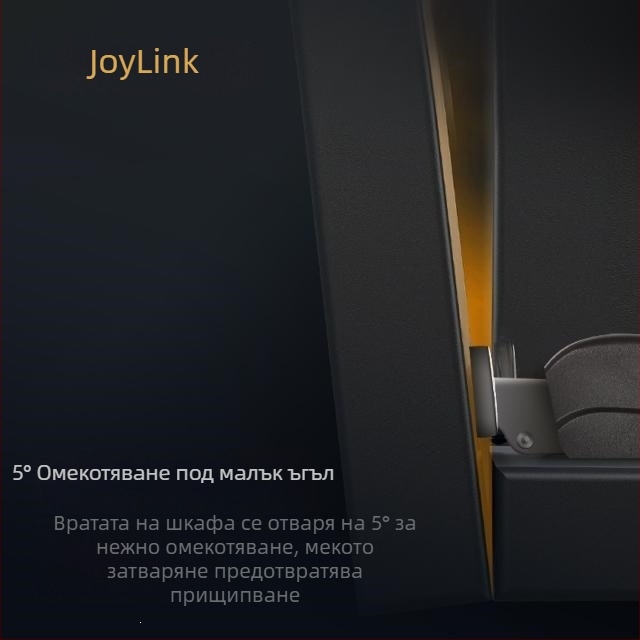 Joylink шарнир за гардероб с хидравличен буфер, двустепен ход, универсален за дървени врати