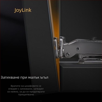Joylink Ляв съсед Алфа 35 мм дебелина на врата — разглобяем панел, панта с нулев ъгъл, цвят титаново сиво, студено валцована стомана