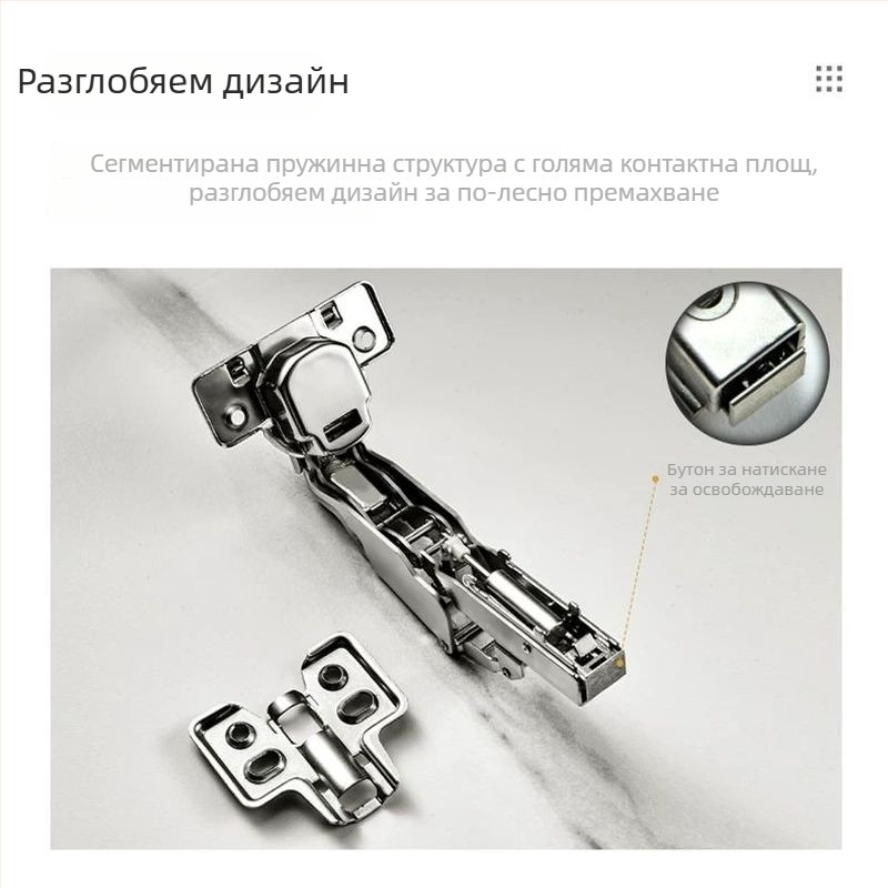 JoyLink 165-градусова панта с хидравличен буфер, специална домашна панта за шкафове