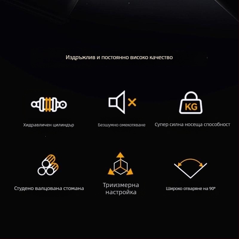 JoyLink 90° панта за гардероб и шкаф с хидравлично демпфиране и тихо завъртане за врати с прав ъгъл