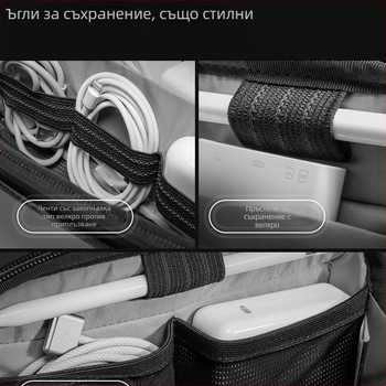 Водоустойчив калъф за пътуване за данни и кабели — мултифункционална чанта за съхранение на кабели, зарядни и твърд диск