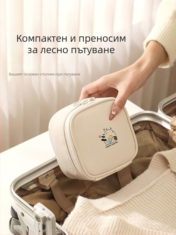 Портативен медицински комплект за пътуване, чанта за лекарства с голям капацитет, подходящ за пътувания и спешни ситуации на открито