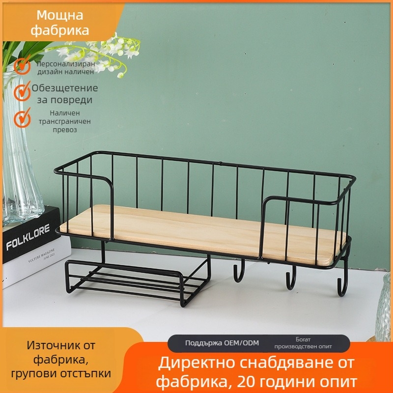 Креативна стенна поставка за декорация и съхранение — стенна полица за дневна, кухня и спалня