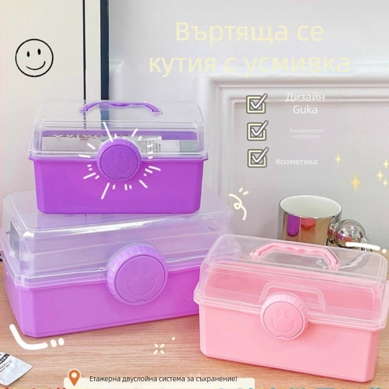 Мултифункционална кутия за арт материали с 18 отделения — преносим органайзер за рисуване, козметика и малки лекарства