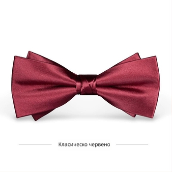 Bow tie за коктейлни партита и сватби, младоженец и домакин, британски стил едноцветен аксесоар