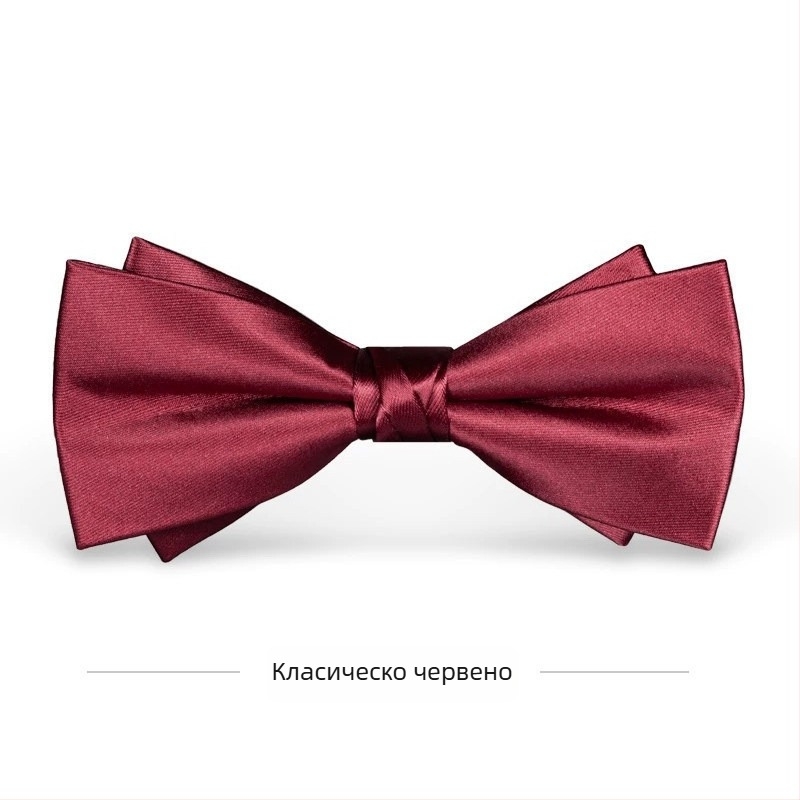 Bow tie за коктейлни партита и сватби, младоженец и домакин, британски стил едноцветен аксесоар