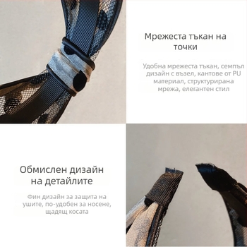 Ръчно изработена платнена лента за коса без метал, луксозна широка лента за глава за жени, пролет 2025