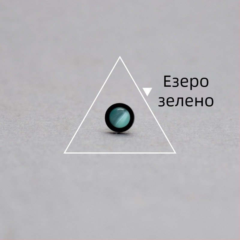 Обеци с котешко око, сребърно покритие, ръчна изработка, черни кръгли обици, унисекс