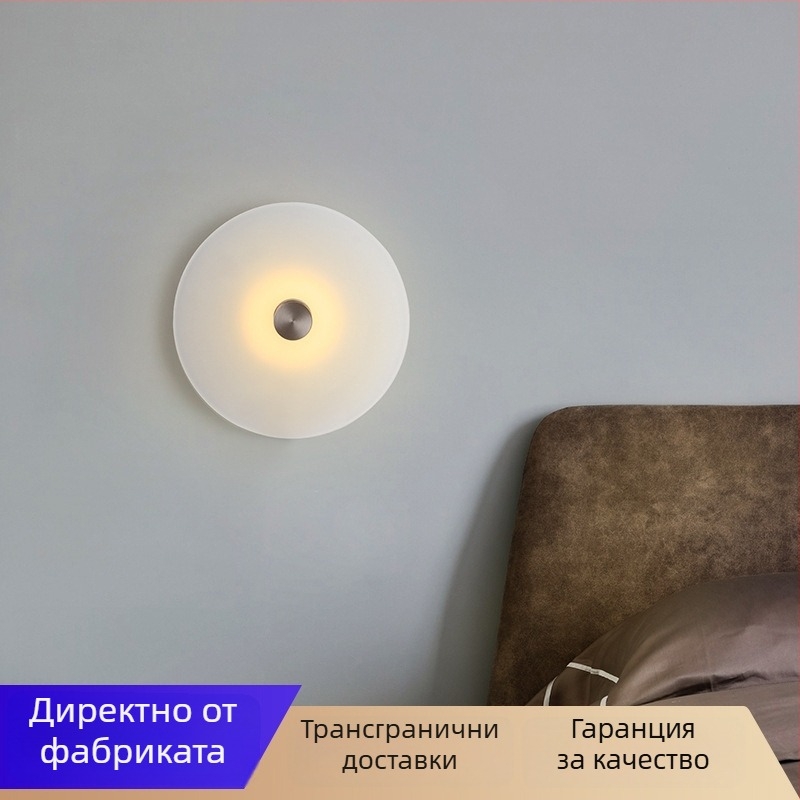 LED стенна лампа за спалня – луксозна стенна лампа, нощна лампа за спалня, креативна висяща лампа с издърпваща дръжка, модерен минималистичен дизайн