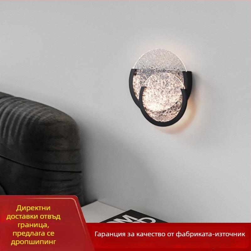 LED стенна лампа, модернистичен минималистичен дизайн в италиански стил за спалня, дневна, антре и балкон