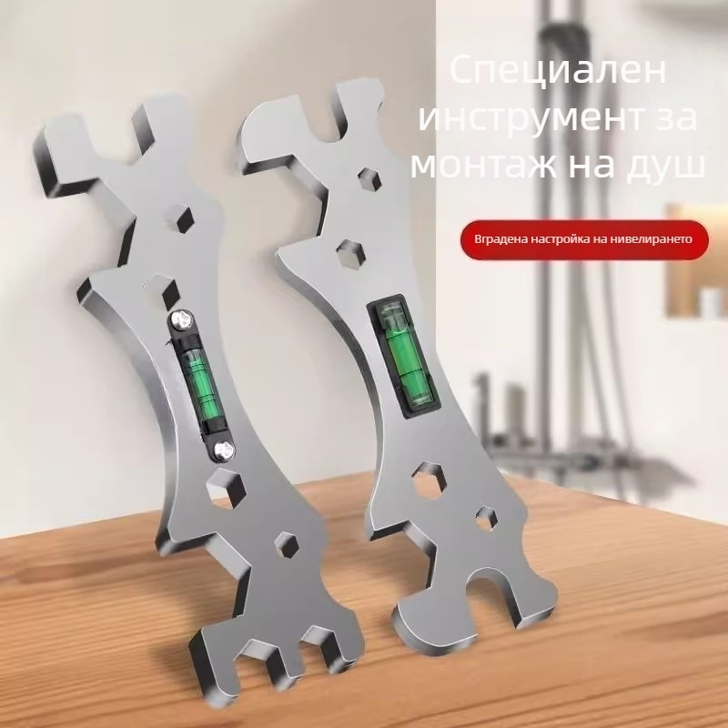 Премиум монтаж на душ: многофункционален водопроводен ключ за смесител и нивелир за душ