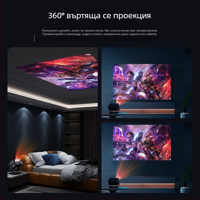 Skyworth Xiaopai 2026 нов модел смарт проектор за директна прожекция върху бяла стена в спалнята, мобилно dублиране на екрана, висока яркост, ултра HD