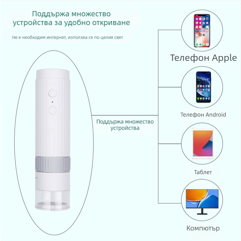 Безжичен Wi-Fi дигитален Микроскоп с увеличение 1000x, компактно средство за ремонт и инспекция