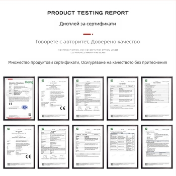 Портативна LED правоъгълна сгъваема издърпваща лупа за идентифициране на бижута, културни реликви и антични предмети 94535