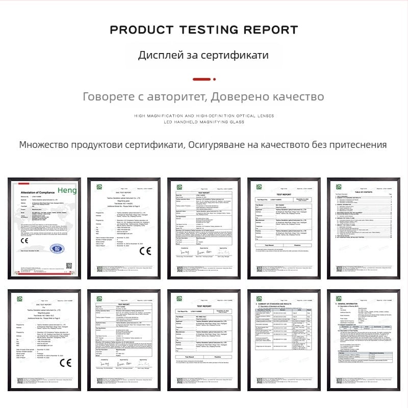 Портативна LED правоъгълна сгъваема издърпваща лупа за идентифициране на бижута, културни реликви и антични предмети 94535